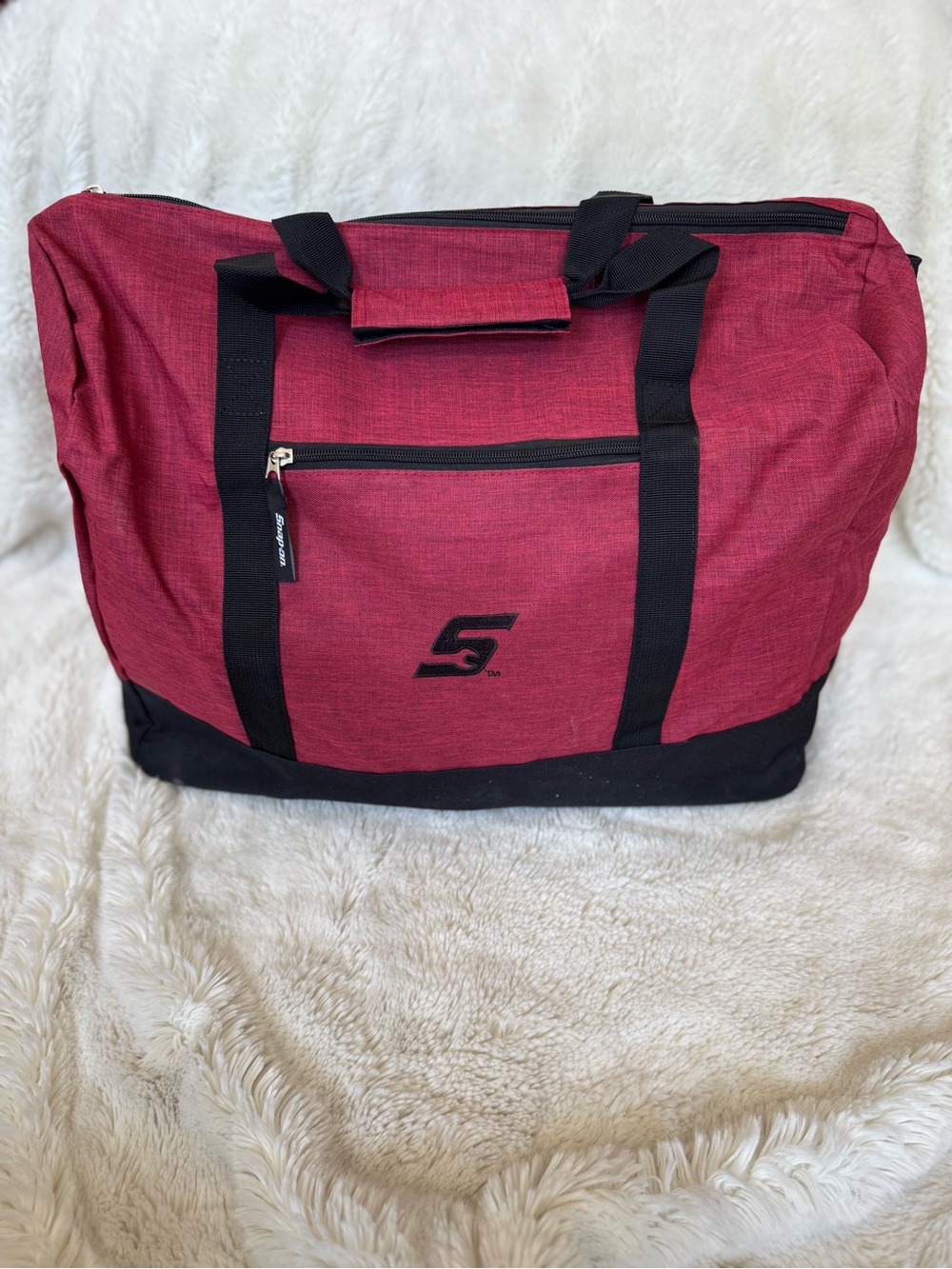 Snap-on Burgundy and Black Weekend Tote
